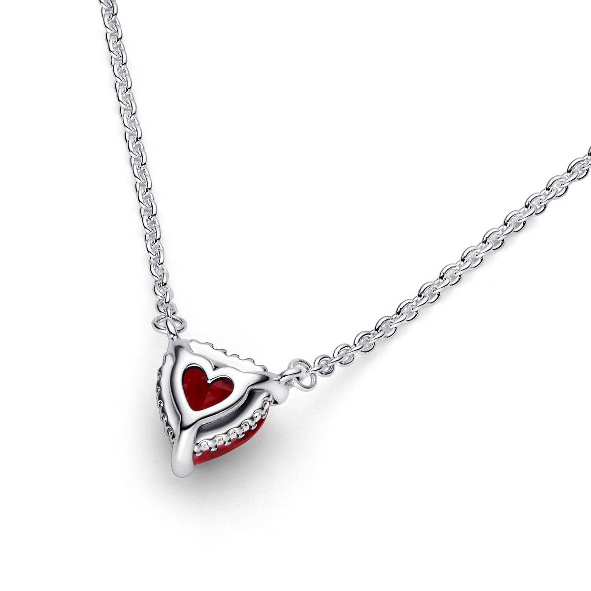 Sparkling Heart Halo Anhänger Halskette