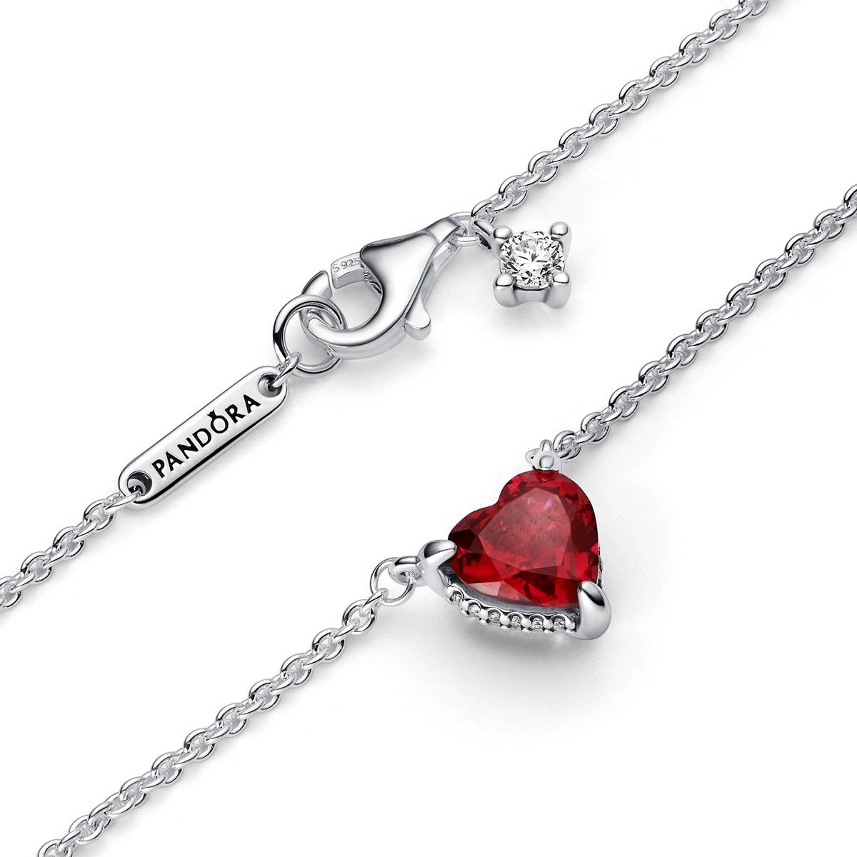 Sparkling Heart Halo Anhänger Halskette