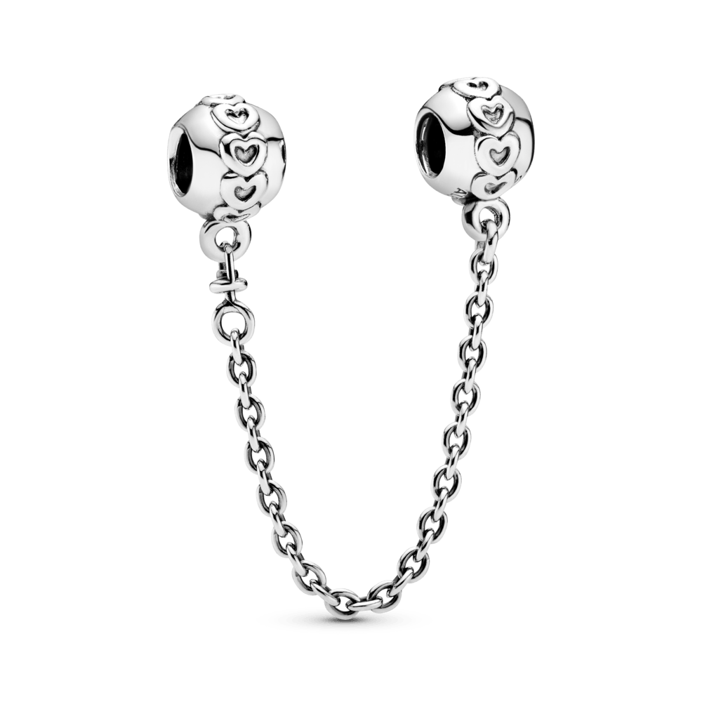 Safety chain romantic hearts