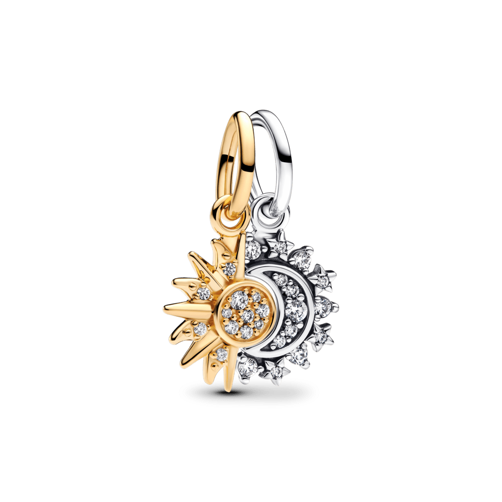 Divided pendant amulet sun and moon