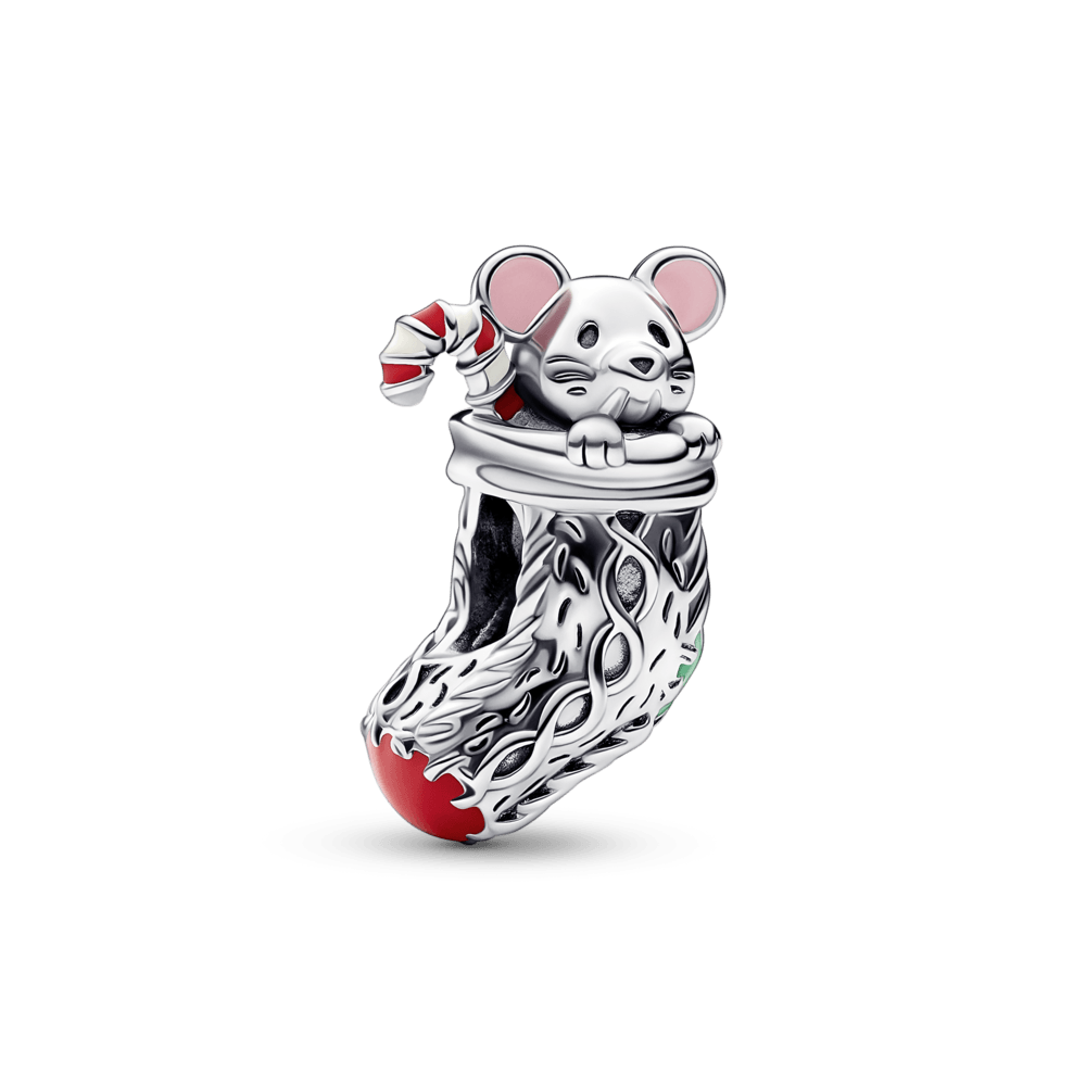 Mouse and sock pendants in the Christmas spirit