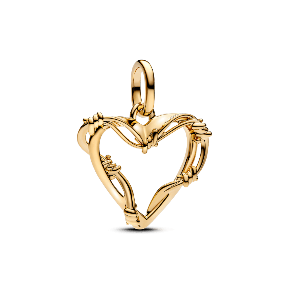 Pendant amulet heart made of wire
