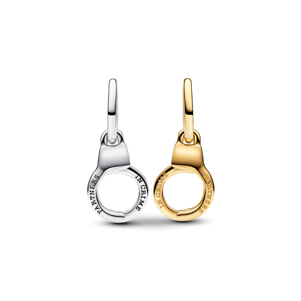 Hanging amulet handcuffs open and split