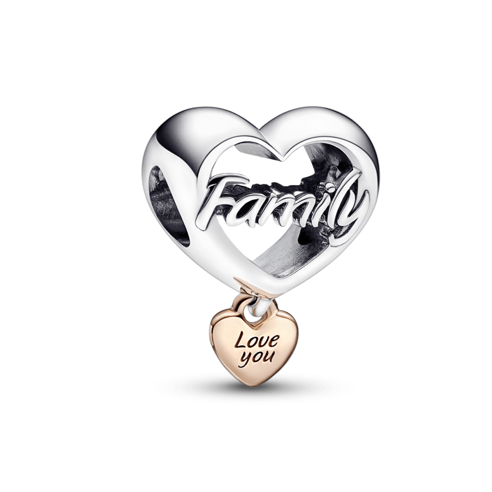 Heart-shaped family love amulet