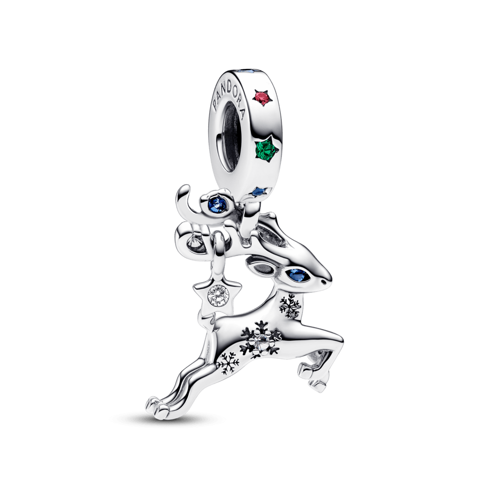 Magical Christmas pendant with deer