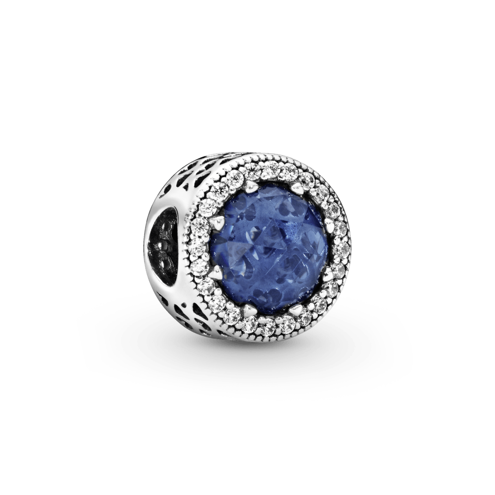 Sparkling dark blue amulet