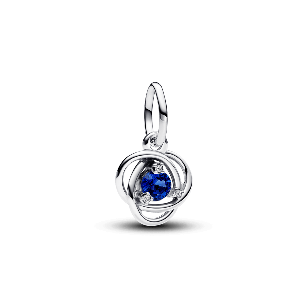 Blue infinity symbol pendant