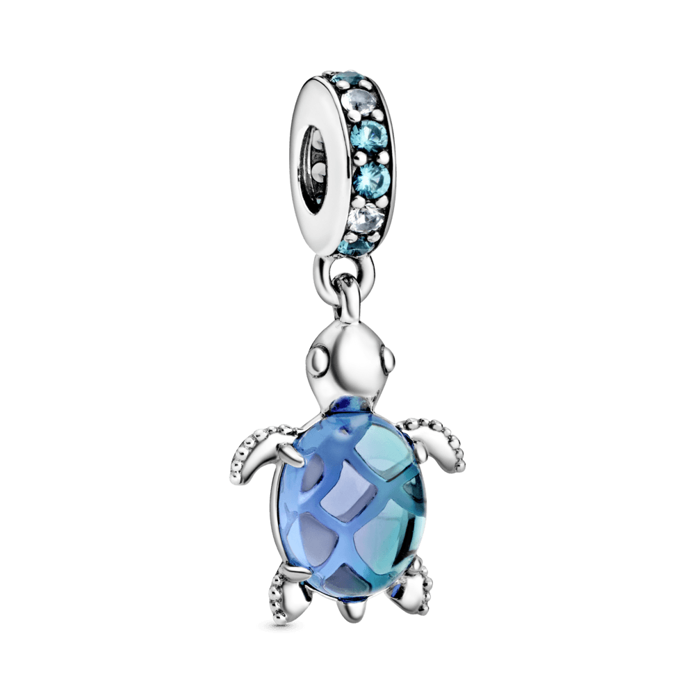Murano glass sea turtle pendant amulet