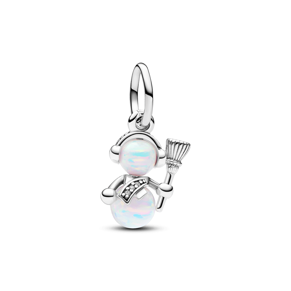 Opal snowman pendant