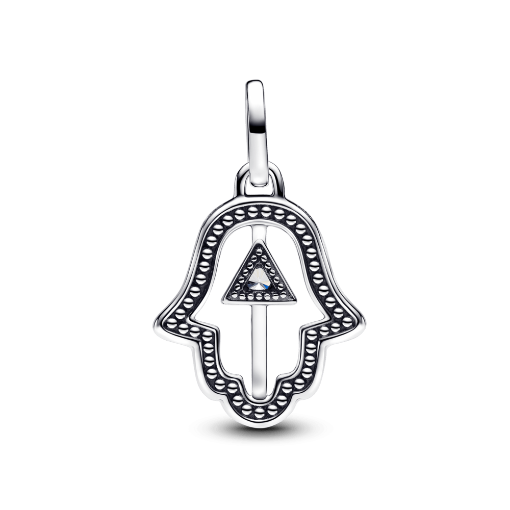 Hamsa hand amulet with medallion