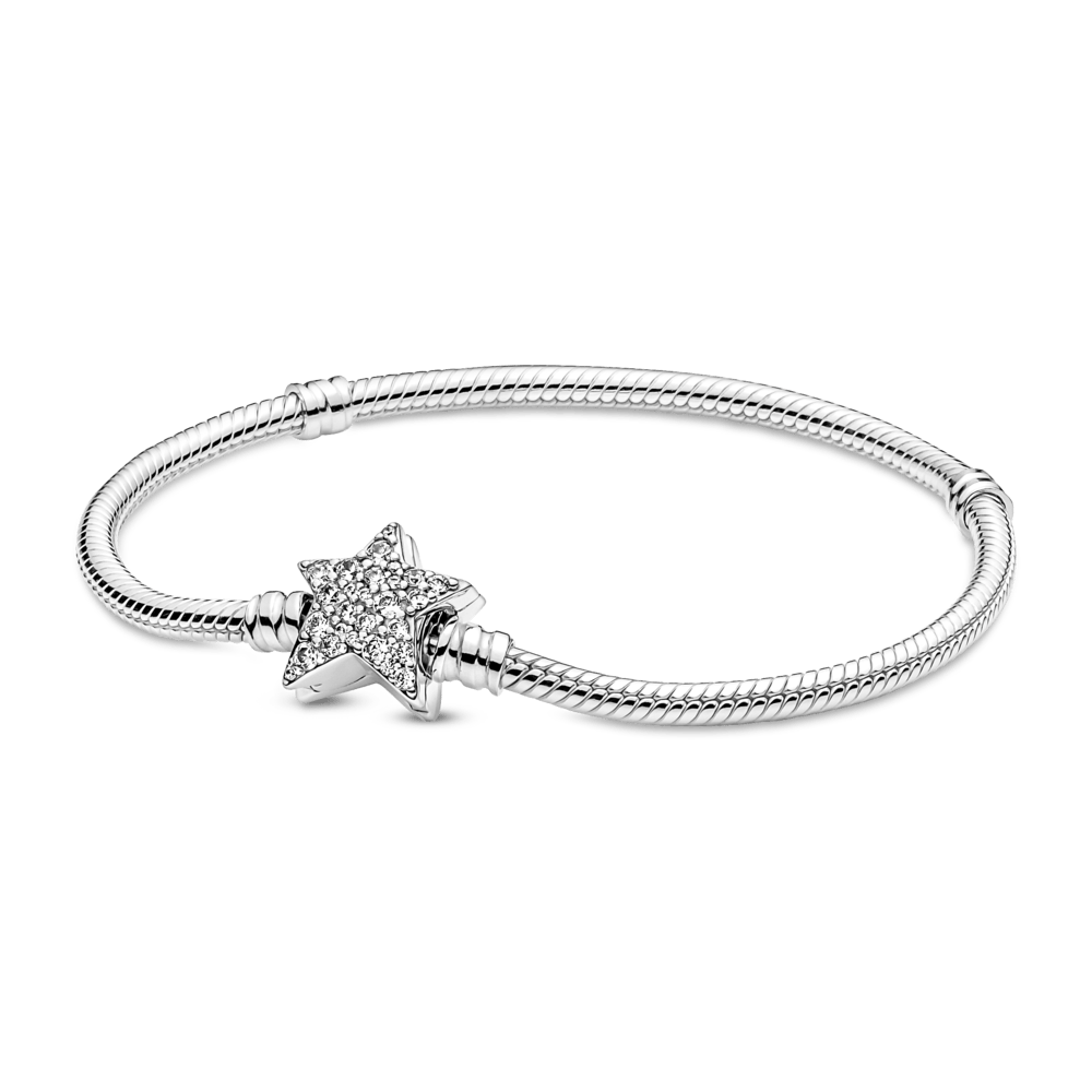 Bracelet chaîne serpent Saroch Moments avec fermoir étoile asymétrique.
