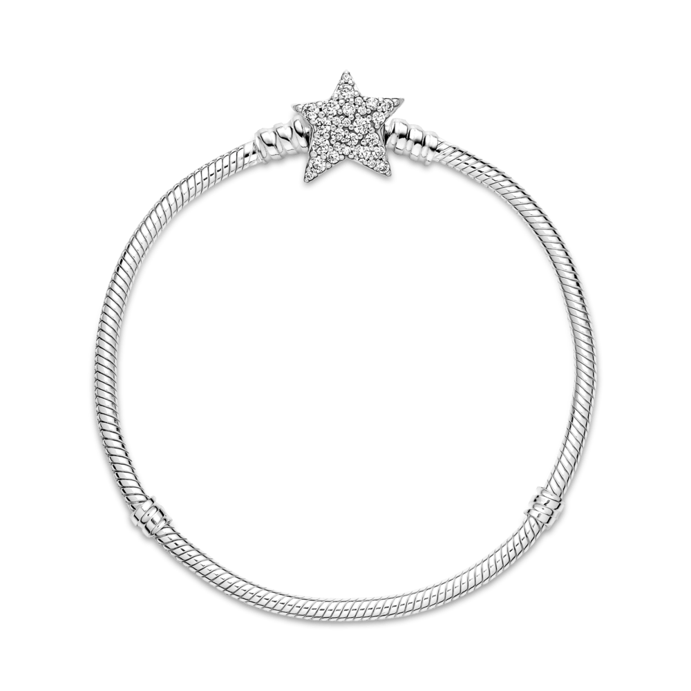 Bracelet chaîne serpent Saroch Moments avec fermoir étoile asymétrique.