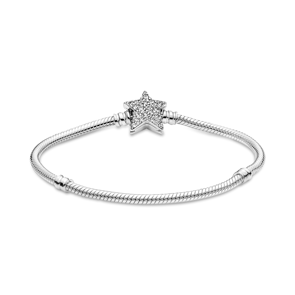 Bracelet chaîne serpent Saroch Moments avec fermoir étoile asymétrique.