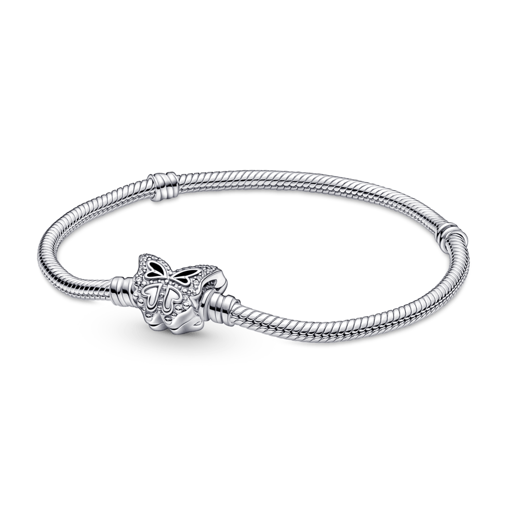 Bracelet chaîne serpent Saroch Moments avec fermoir papillon.
