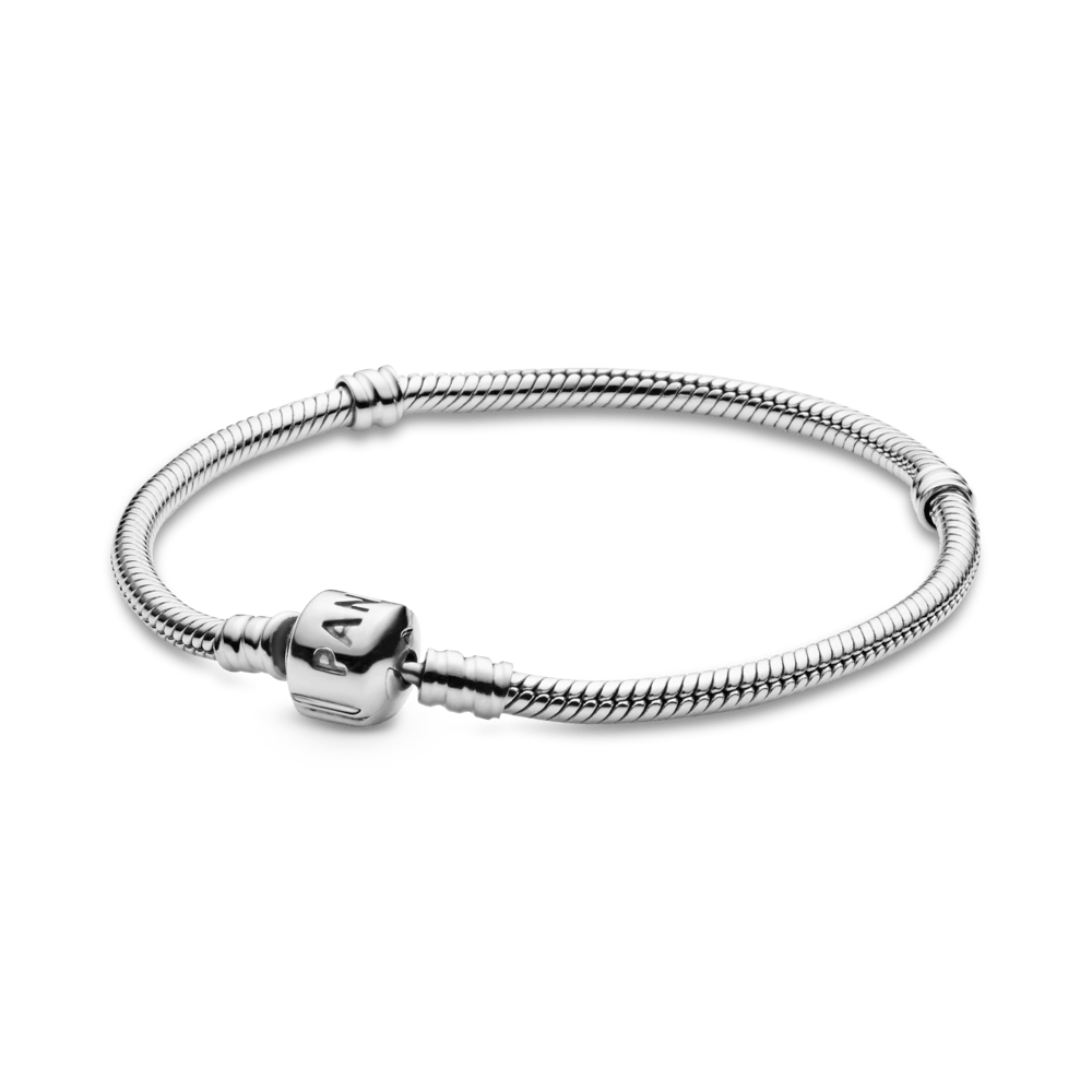Snake link bracelet with ball clasp