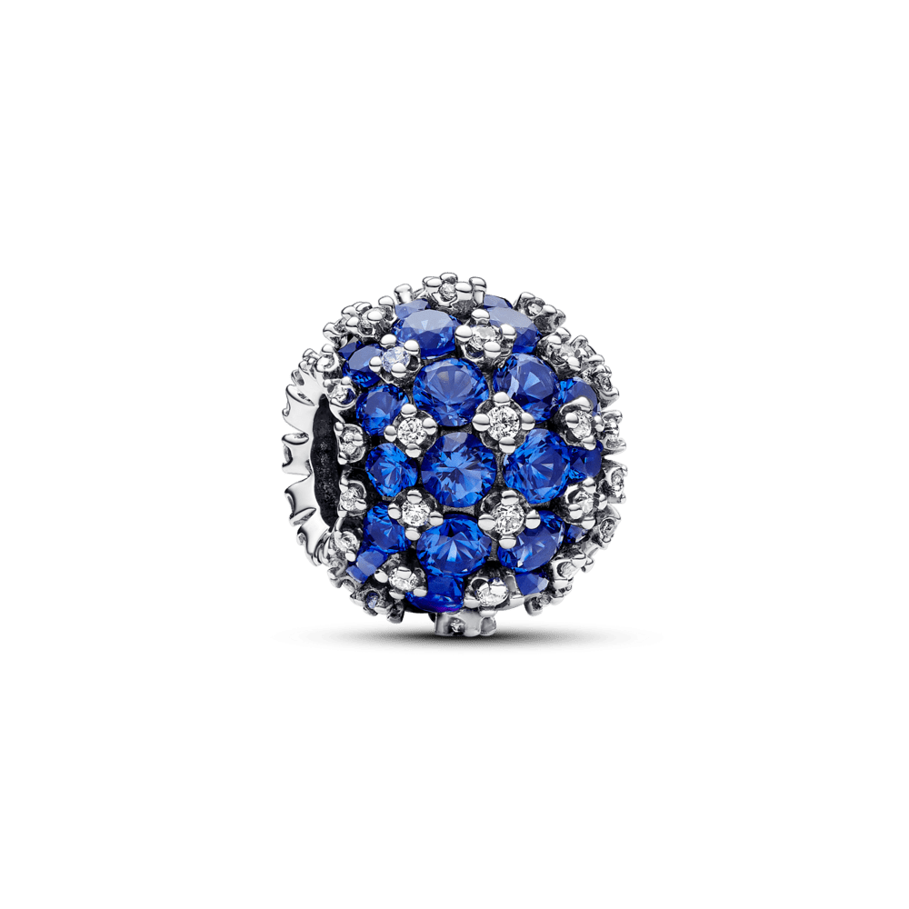 Sparkling round blue pavé pendant