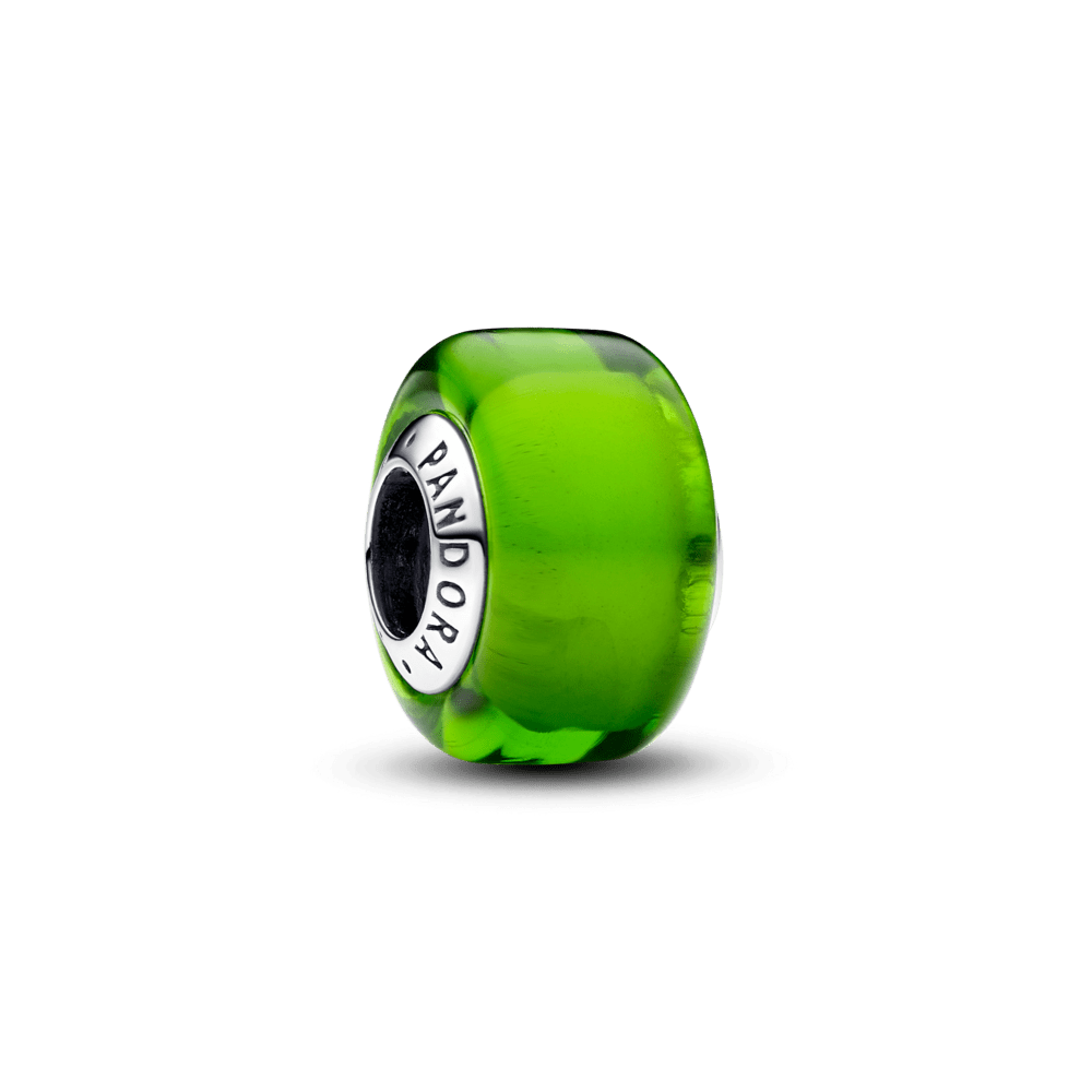 A miniature amulet made of green Murano glass