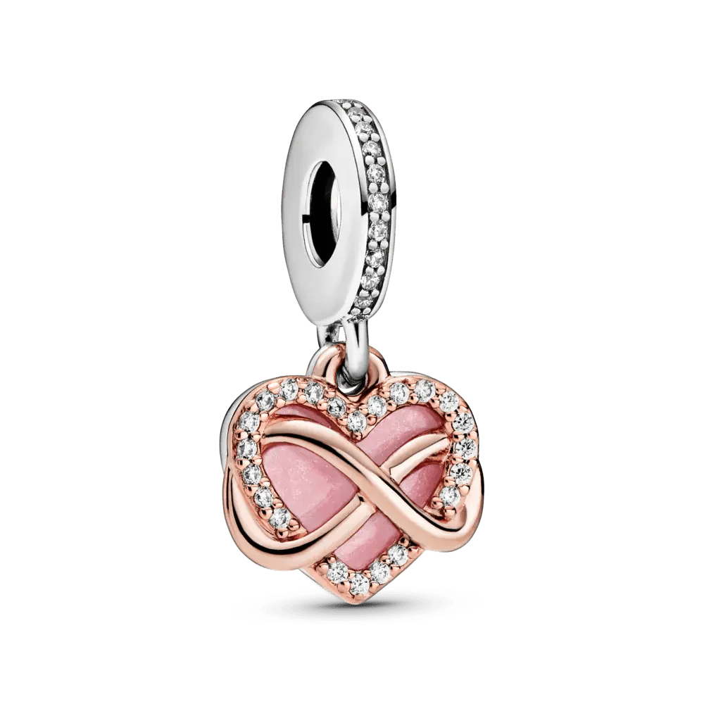 Sparkling infinity heart pendant