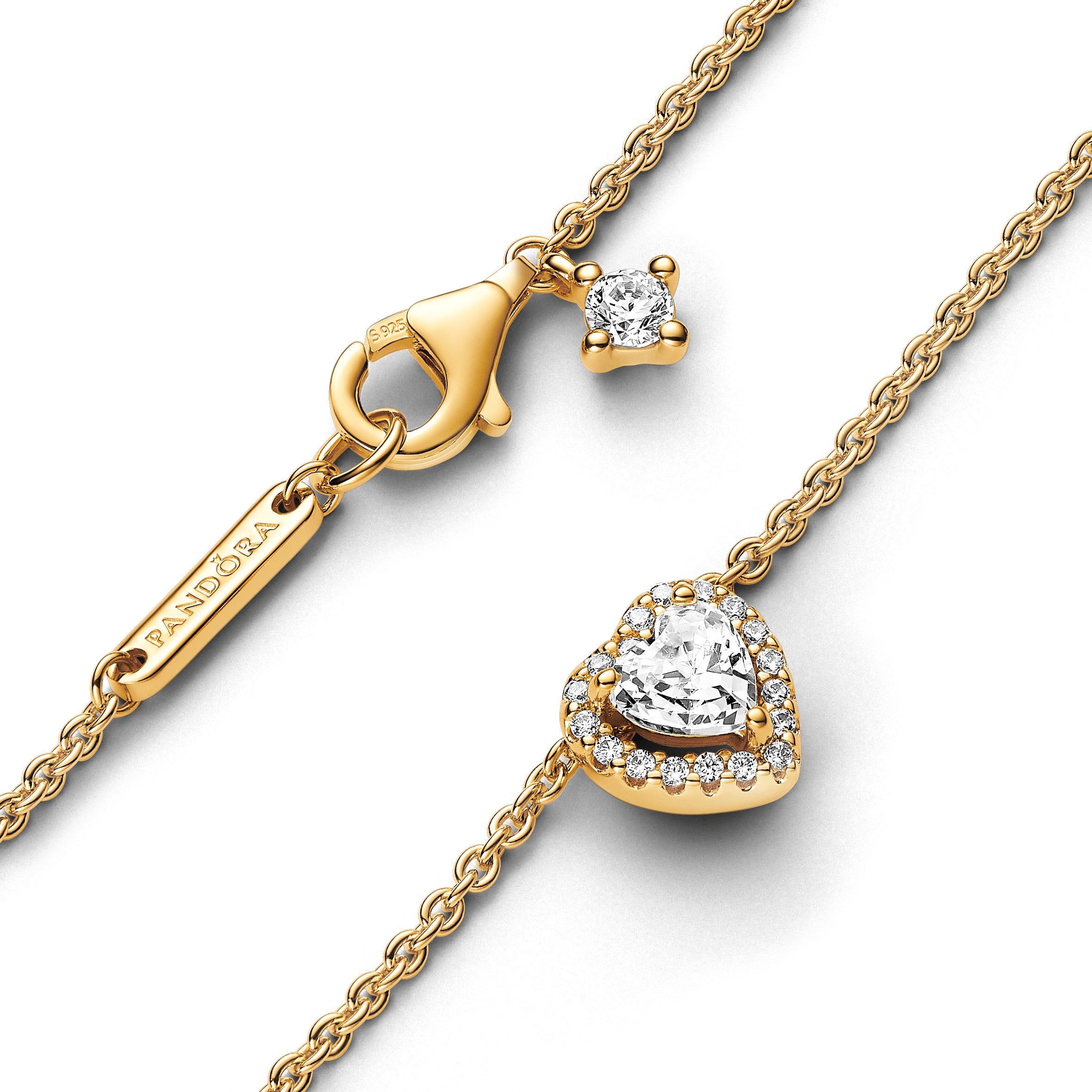 Pandora Sparkling Heart Collier Necklace 368425C01