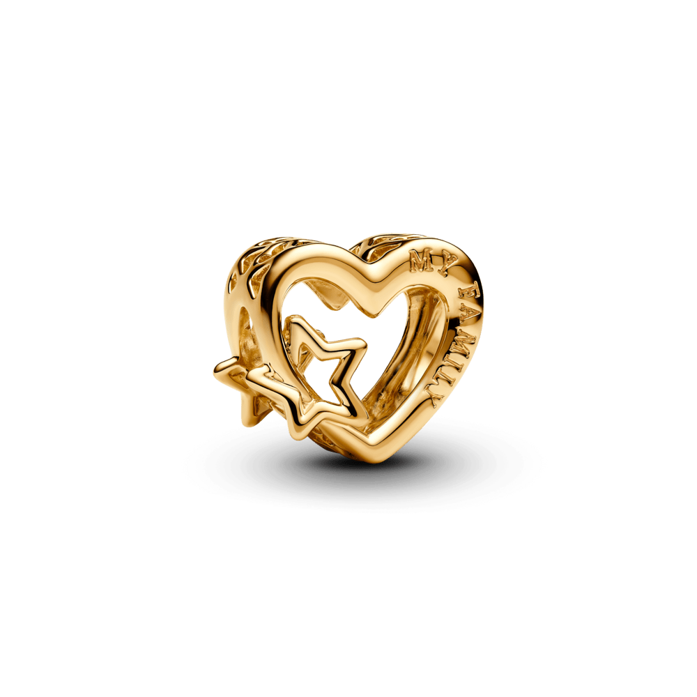Lace heart and star amulet “Family”