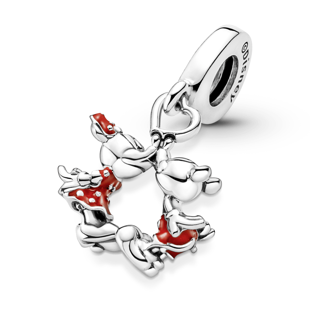 Pendant amulet  Mickey Mouse and Minnie Mouse kiss