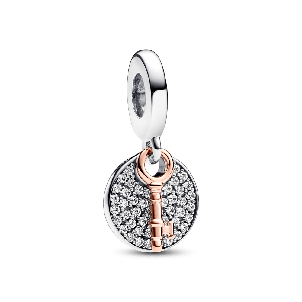 Double pendant amulet Key of Happiness in two colors