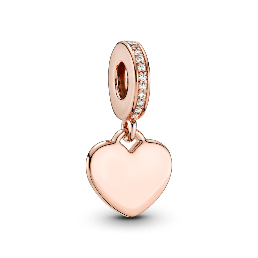 Pendentif amulette gravé en forme de cœur