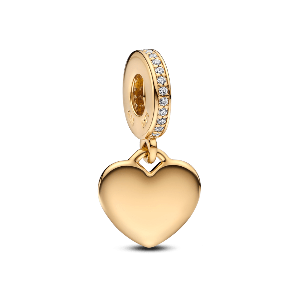 Pendentif amulette gravé en forme de cœur