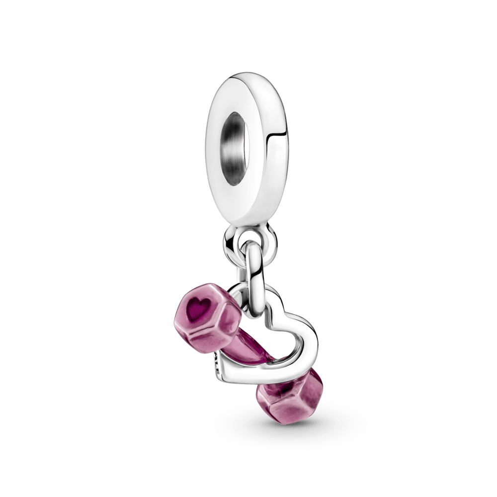 Pendant amulet dumbbell and heart