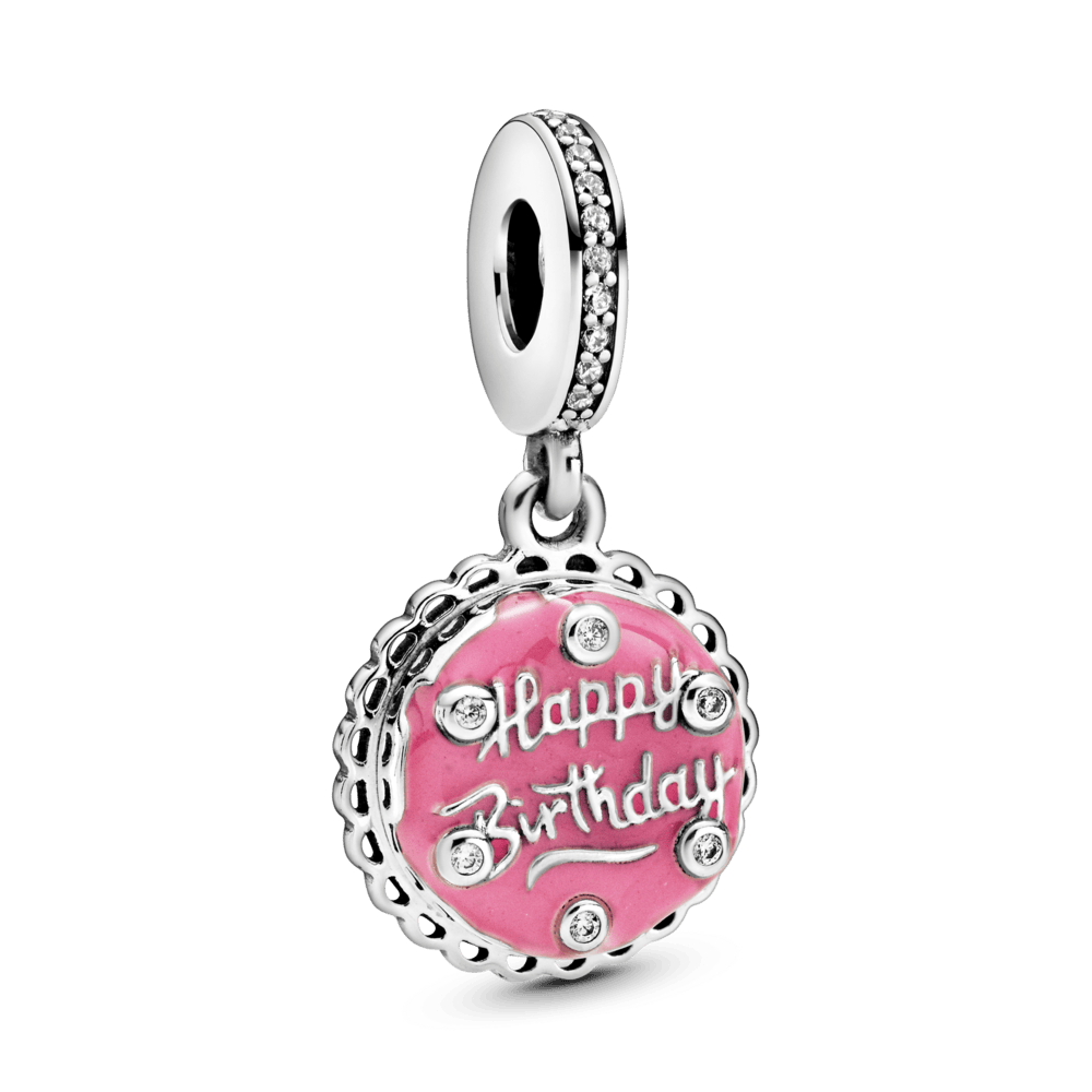Anhänger-Amulett „Rosa Geburtstagstorte“