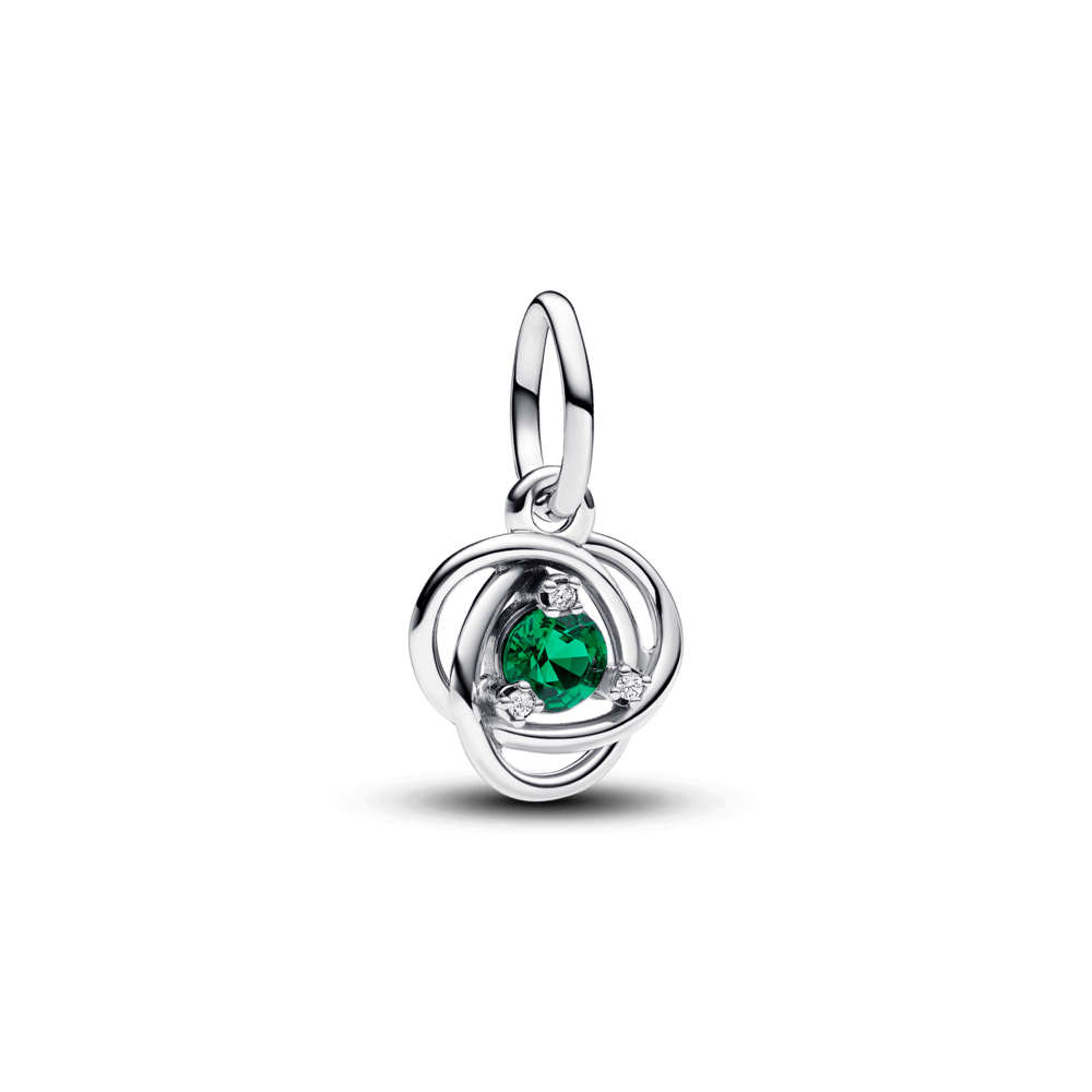 Pendentif symbole de l'infini vert