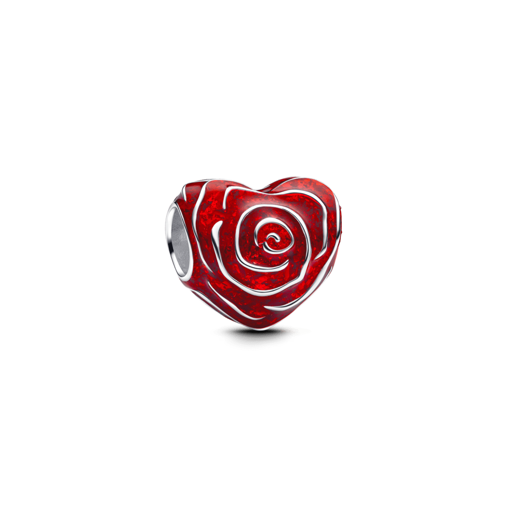 Amulet heart with rose