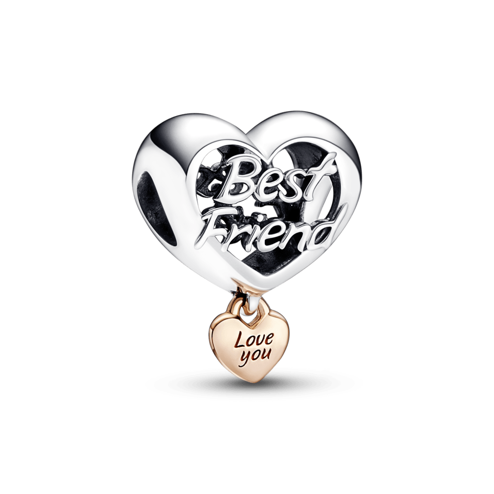 Heart-shaped amulet I love you, best friend