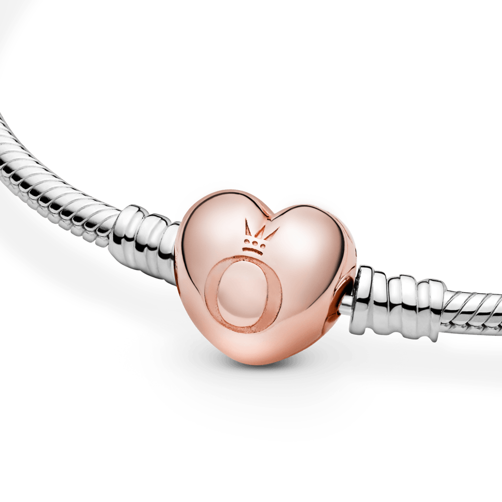 Saroch Moments snake link bracelet with heart clasp