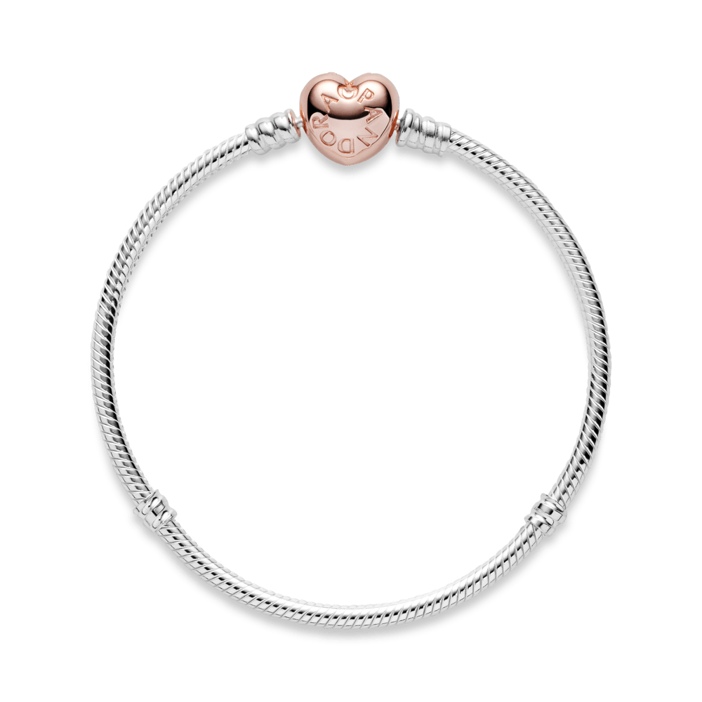 Saroch Moments snake link bracelet with heart clasp