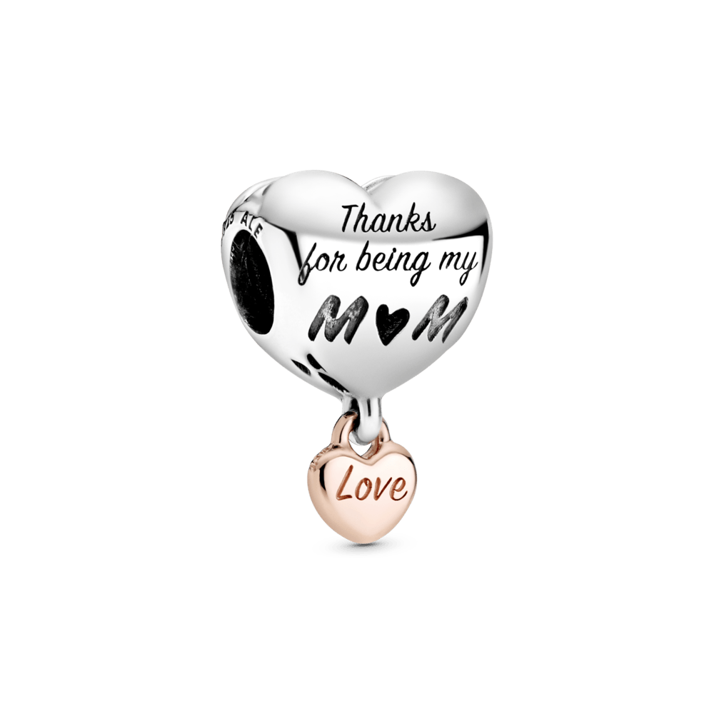 I love you, mom, heart pendant