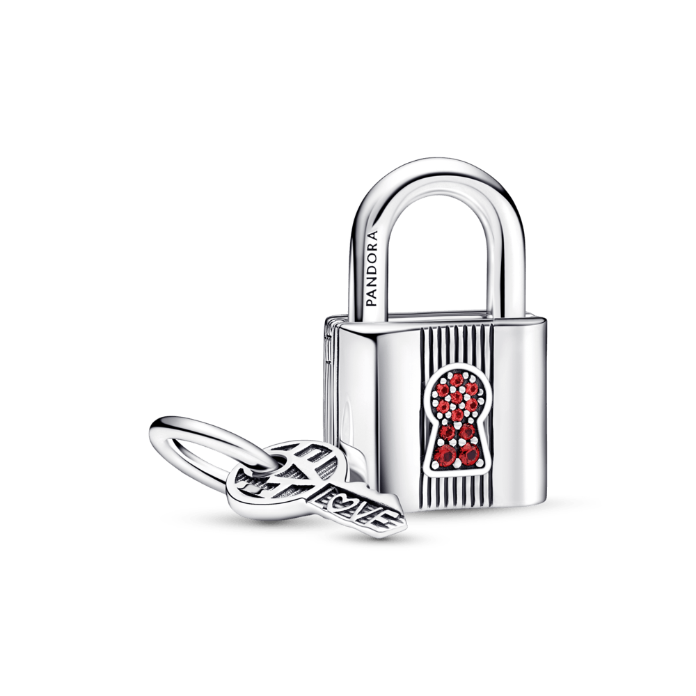 Anhänger-Amulett „Vorhängeschloss und Schlüssel“