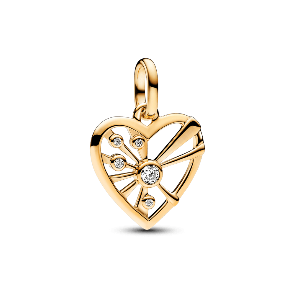 Heart and ray amulet with medallion
