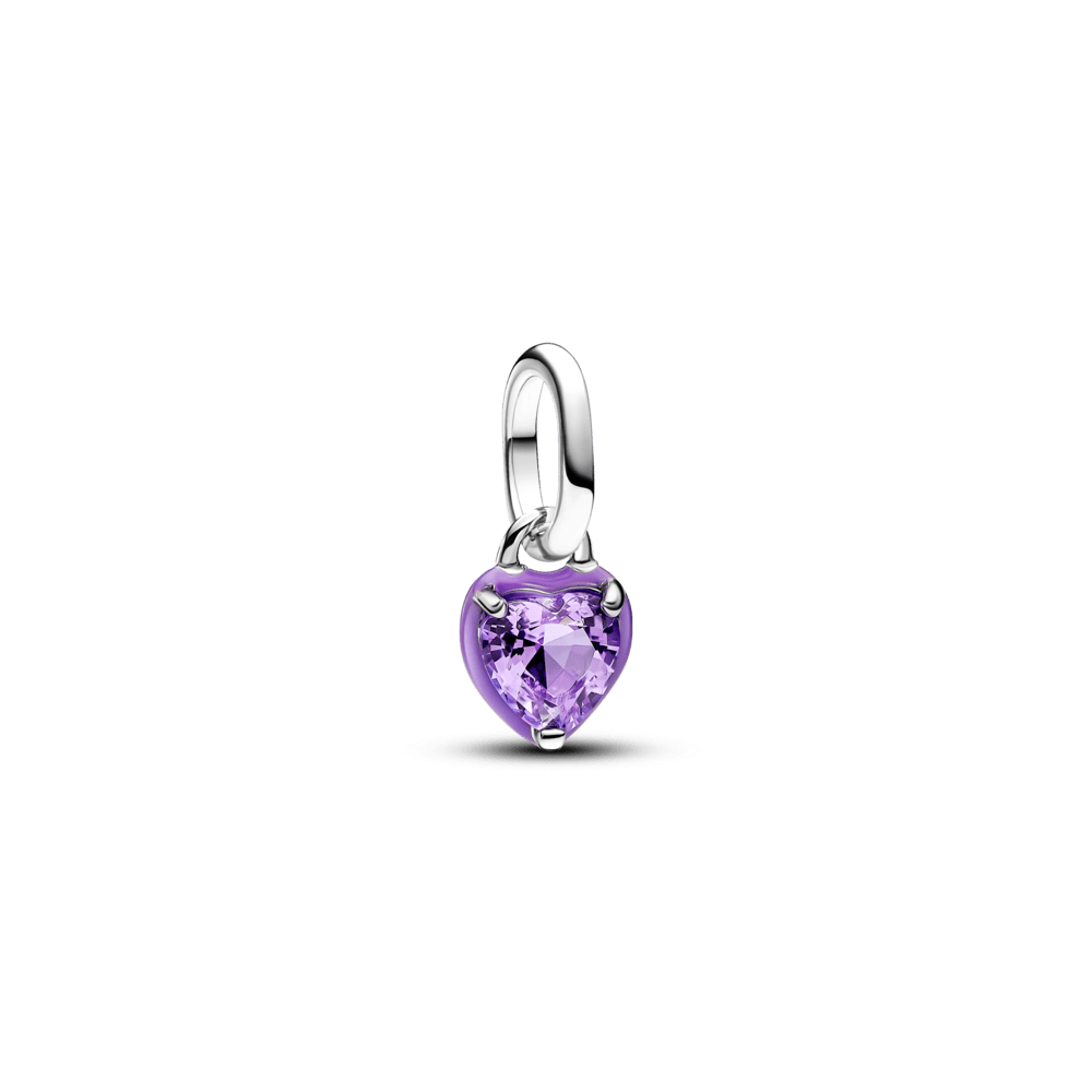 ME miniature purple heart chakra pendant