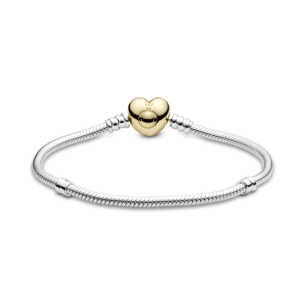 Saroch Moments snake link bracelet with heart clasp
