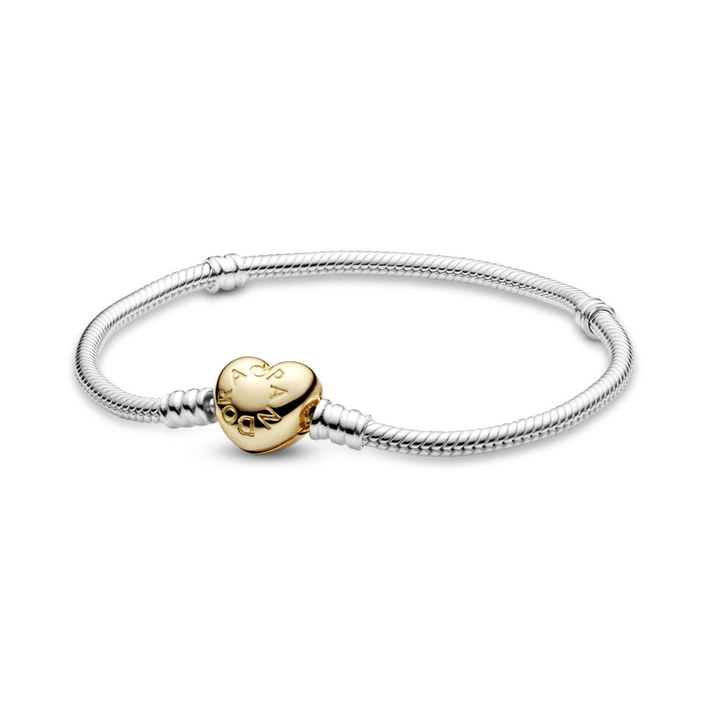 Saroch Moments snake link bracelet with heart clasp
