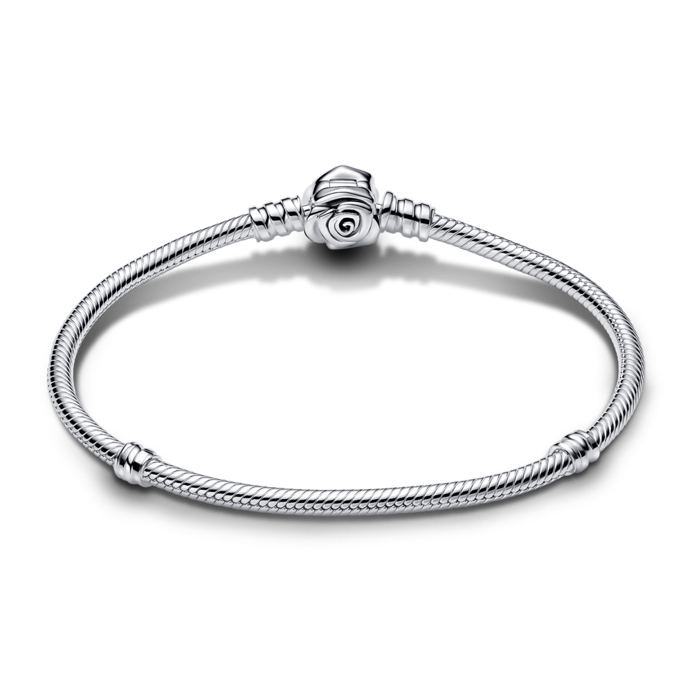 Saroch Moments snake bracelet with “Blooming Rose” clasp 