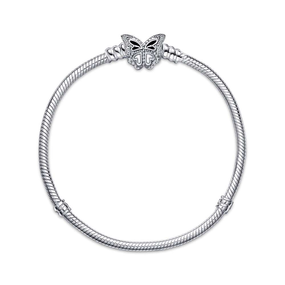 Bracelet chaîne serpent Saroch Moments avec fermoir papillon.