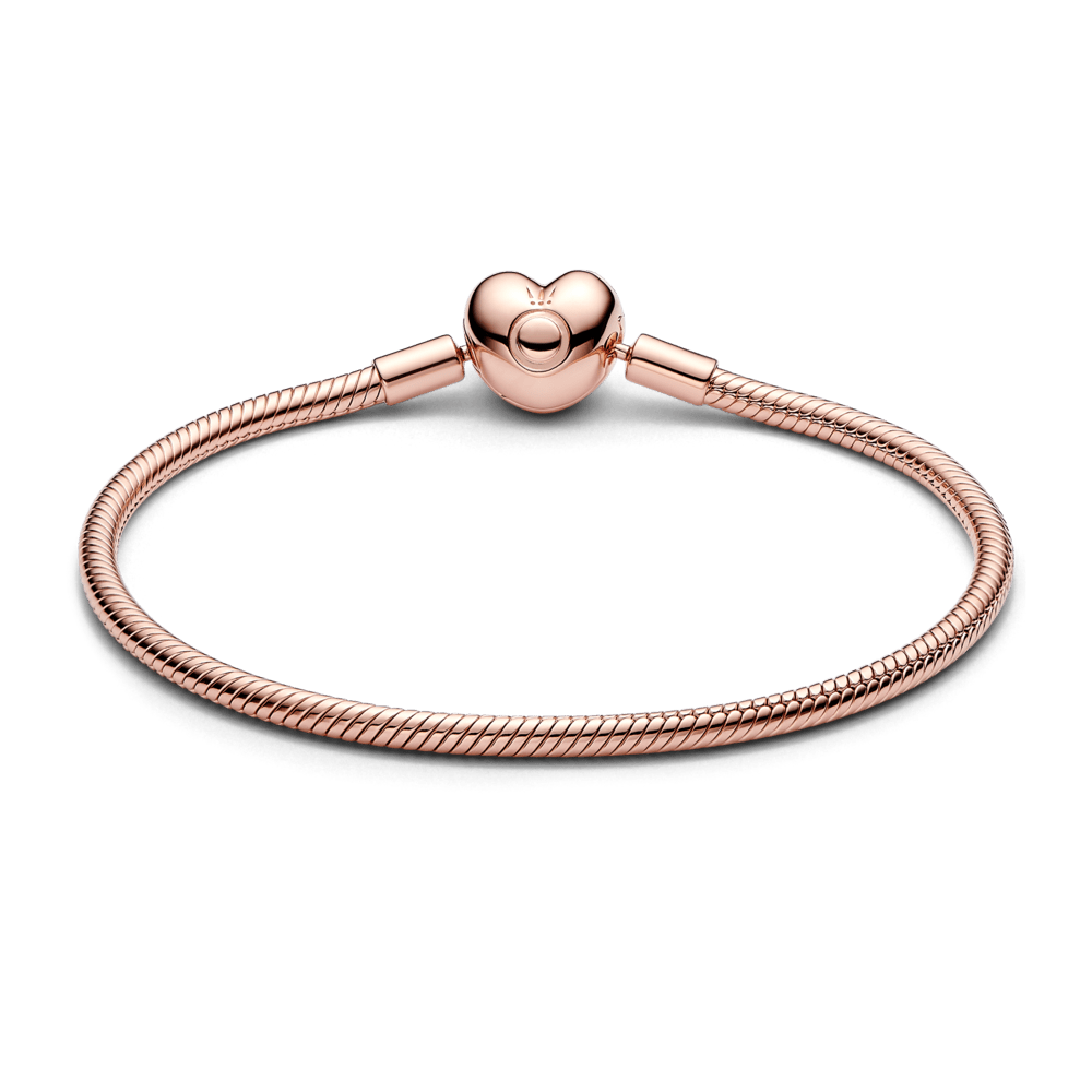 Saroch Moments snake link bracelet with heart clasp