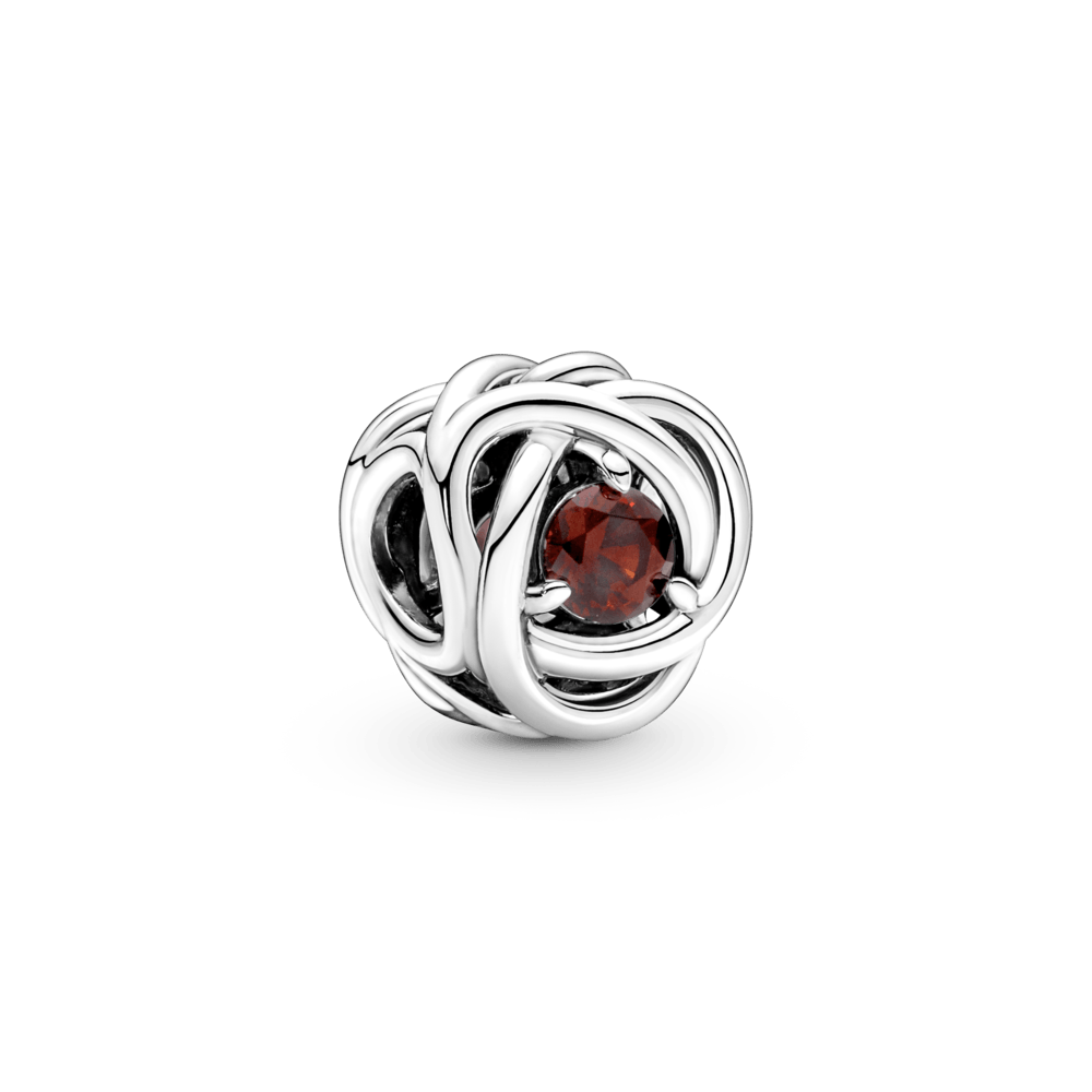 Rotes Unendlichkeitskreis-Amulett