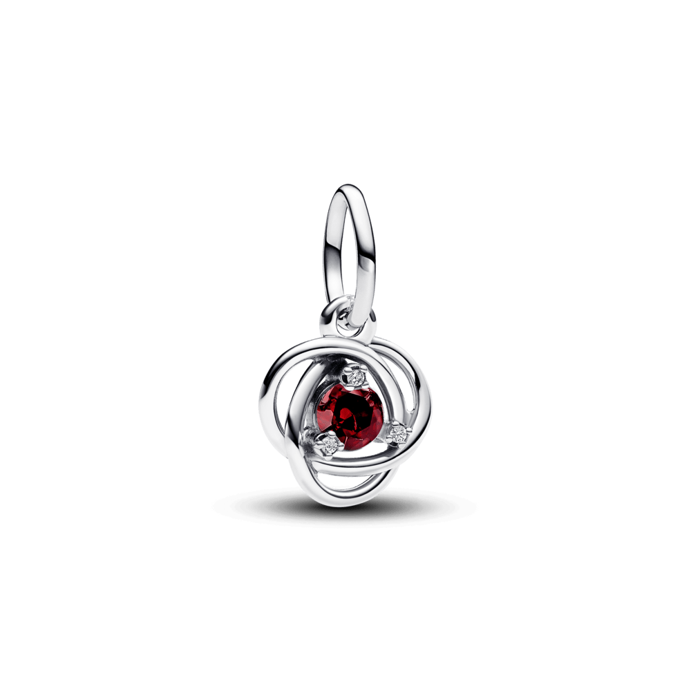 Red infinity symbol pendant