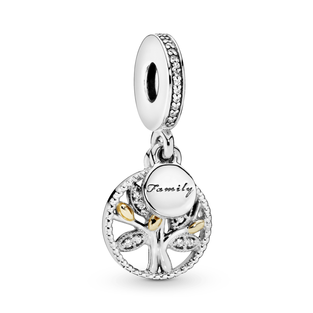 Family tree amulet with yellow gold details