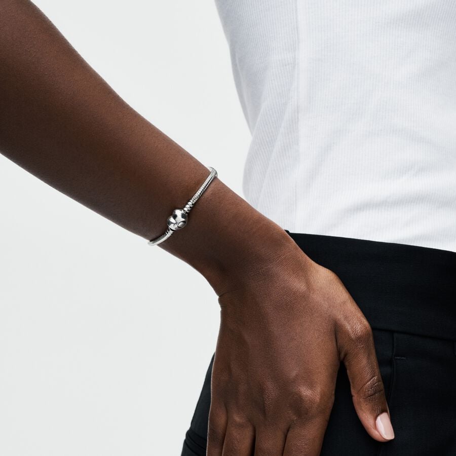 Saroch Moments snake link bracelet with heart clasp