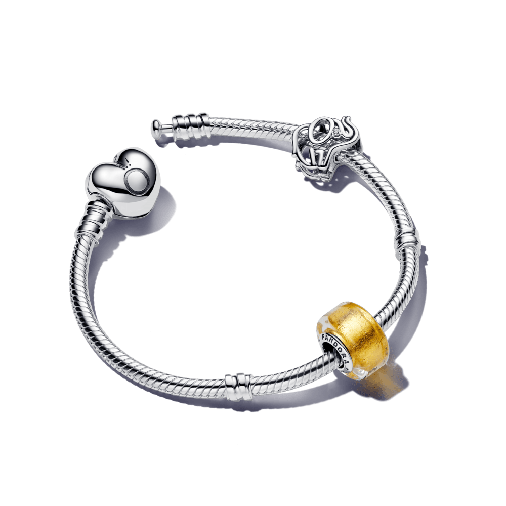 Saroch Moments snake link bracelet with heart clasp
