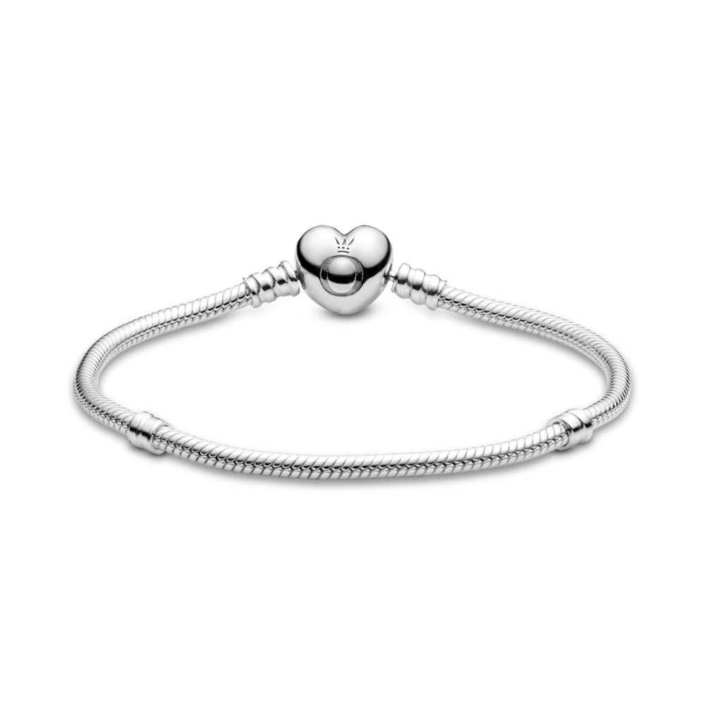 Saroch Moments snake link bracelet with heart clasp
